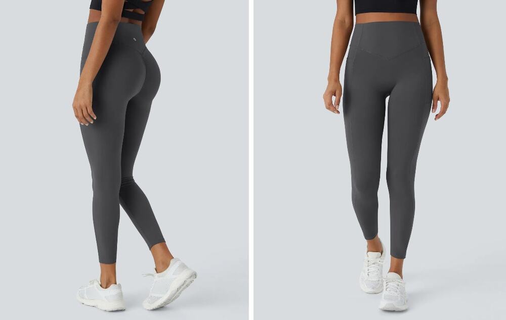 Halara UltraSculpt Lifting Tummy Control Legging 7/8 Length Grey Small